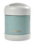 Beaba Stainless Steel Insulated Food Jar 10 oz, Kids Thermos, Lunch Containers, Leakproof, Wide Opening, Suitable for Hot and Cold Foods (Eucalyptus)