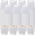 120 Pack Paper Espresso Coffee Cups, 4 oz Disposable Coffee Cups,Corrugated Insulated Ripple Wall, Paper Ripple Cup for Coffee, Hot Chocolate and Hot Tea Drinks -White