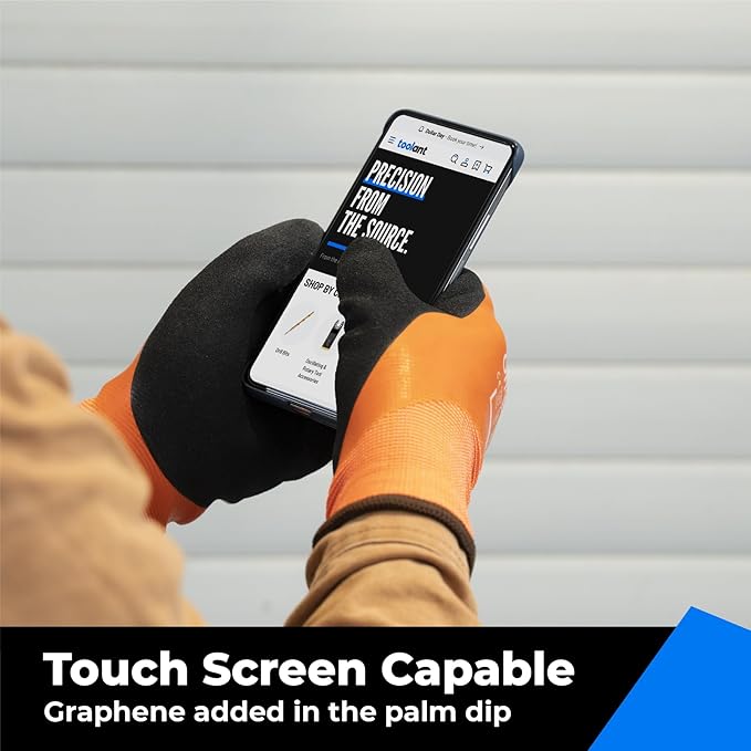 Waterproof Winter Work Gloves for Men and Women, Touchscreen, Freezer Gloves, Thermal Insulated, for Cold Weather
