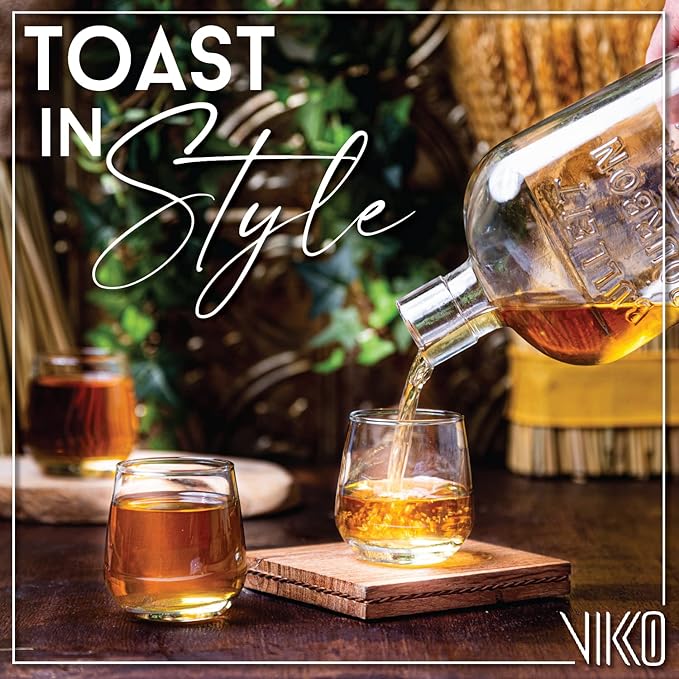 Vikko 3.25 Ounce Shot Glasses, Set of 6 Small Liquor and Spirit Glasses, Durable Tequila Bar Glasses For Alcohol and Espresso Shots, 6 Piece Shooter Glass Set (LAL)