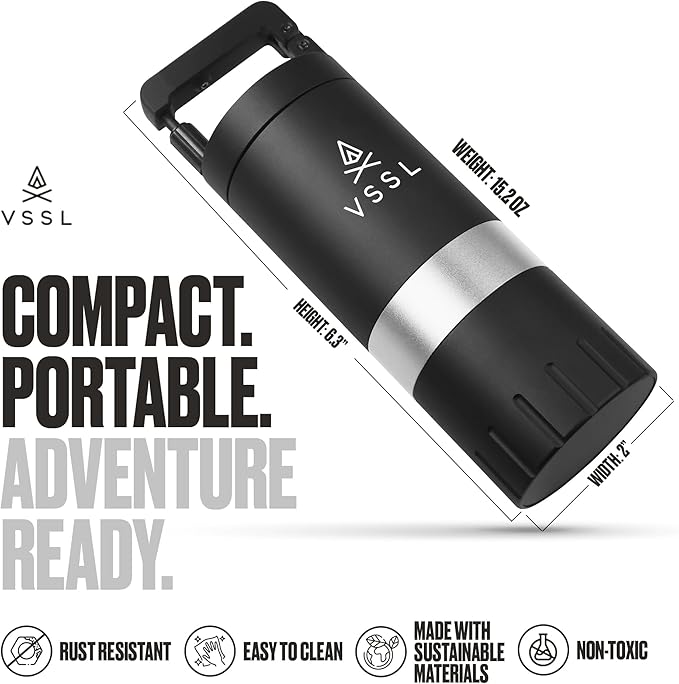 Java G25 Coffee Manual Coffee Grinder, Up To 25 Gram Capacity, Stainless Steel Conical Burr, Black