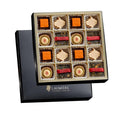 Le Cadeau Parfait Collection - Square Gourmet Gift Box (16 Treats) - Laumière Gourmet Fruits - Vegan Healthy Dried Fruits & Nuts Gift Basket - No Added Cane Sugar Sweets