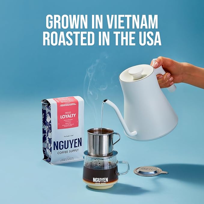 Nguyen Coffee Supply - Loyalty Signature Robusta & Arabica Blend: Medium Roast Premium Whole Coffee Beans, Vietnamese Single Origin, Direct Trade, Roasted in Brooklyn [12 oz Bag]