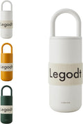 Odense Legodt Loop Tumbler 20oz with Lid and Handle - Insulated Tumbler with Leak-Resistant Lid - Double Stainless Steel Travel Coffee Mug, Water Bottle, Keeps Drinks Hot or Cold(Vanilla Cream)