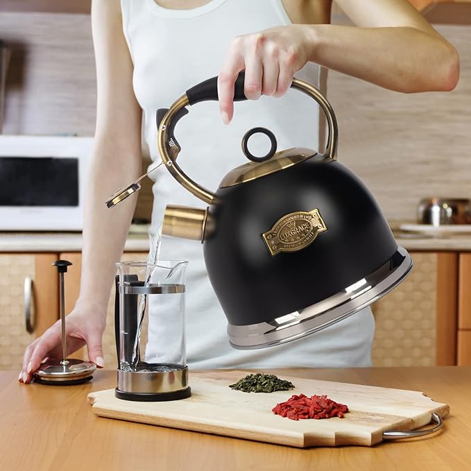 Tea Kettle -3.0 Quart Tea Kettles Stovetop Whistling Teapot Stainless Steel Tea Pots for Stove Top Whistle Tea Pot