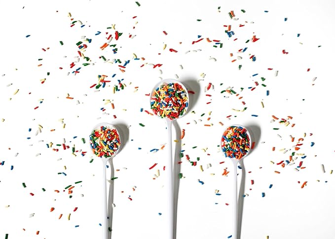 Rainbow Sprinkles in Individual Portion Packets - Ready-to-Use Colorful Sprinkles for Cake Decorating,Baking,Ice Cream Toppings for Parties - Single-Serve .55 oz Pouches (20 Count)