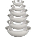 Tiger Chef Stainless Steel Mixing Bowls Set for Kitchen - Nesting Prep Bowls (Set of 6)
