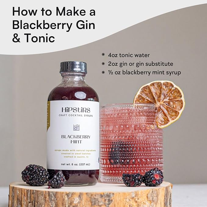 HipStirs Summer Cocktail Syrup Trio | Sweet Heat, Lavender Haze, Blackberry Mint | Craft Drink Mixers for Cocktails & Mocktails | Small Batch, Natural Ingredients (3 Pack, 8oz Bottles)