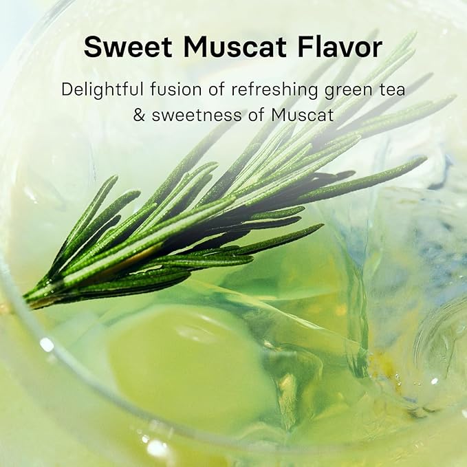 OSULLOC Sunshine Muscat Cold Brew Tea, Sweet Muscat flavored iced tea, Hydration Tea Packets (20ea, 1.76oz)