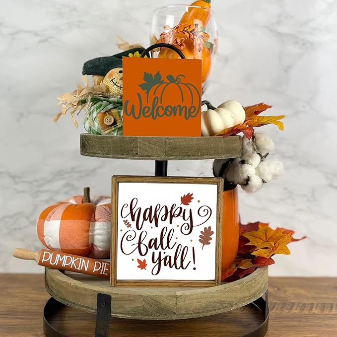 Fall Stencils for Painting 6” Pumpkin Stencils Autumn Leaf Stencil Happy Thanksgiving Templates for Wood Fabrics Crafts Decor