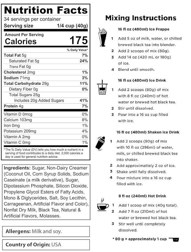 Milk Tea Mix by Angel Specialty Products [3 LB]