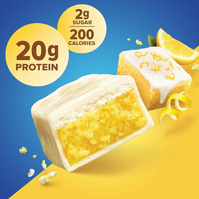 Pure Protein Bars, High Protein, Nutritious Snacks to Support Energy, Low Sugar, Lemon Cake, 1.76 oz, 12 Count (Pack of 1)(Packaging May Vary)