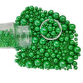 Edible Christmas Green Sugar Pearls Candy Sprinkles 120G/ 4.23Ounce Baking Cake Sprinkles Cupcake and Cake Topper Cookie Decorations Wedding Party Valentines Halloween Christmas Supplies