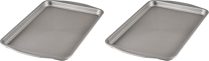 Circulon Nonstick Bakeware, Nonstick Cookie Sheet/Baking Sheet - 11 Inch x 17 Inch, Dark Gray (Pack of 2)