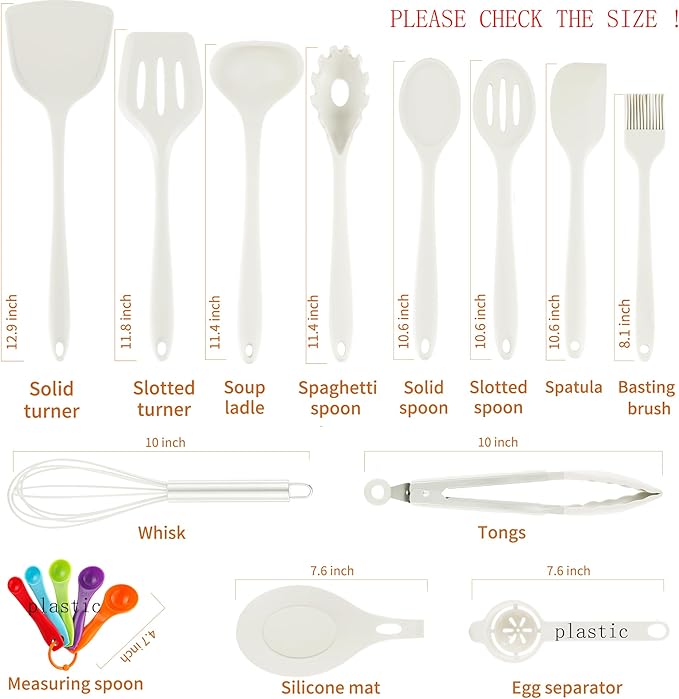 18 Pcs Cooking Utensils Set, Kitchen Utensils Set with Utensil Holder, 446°F Heat Resistant Silicone Spatula Set, Kitchen Gadgets Tools Set for Nonstick Cookware BPA FREE