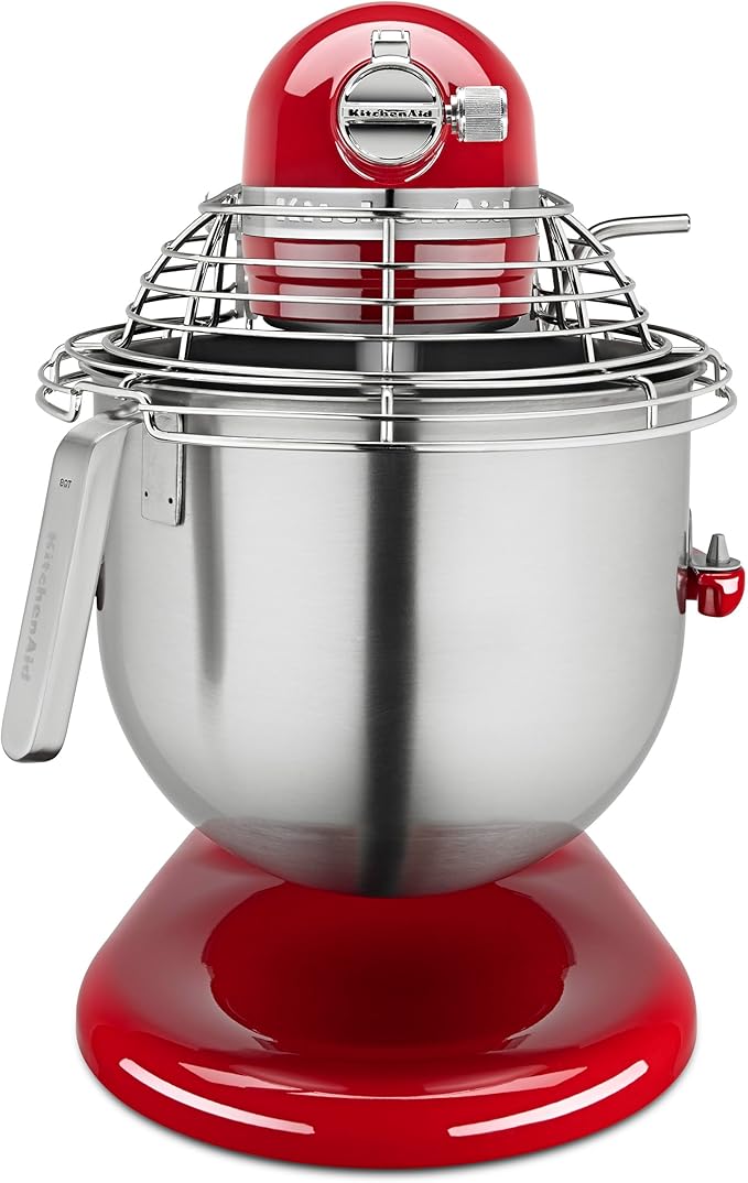 KitchenAid KSMC895ER 8-Quart Commercial Countertop Mixer with Bowl-Guard, 10-Speed, Gear-Driven, Empire Red