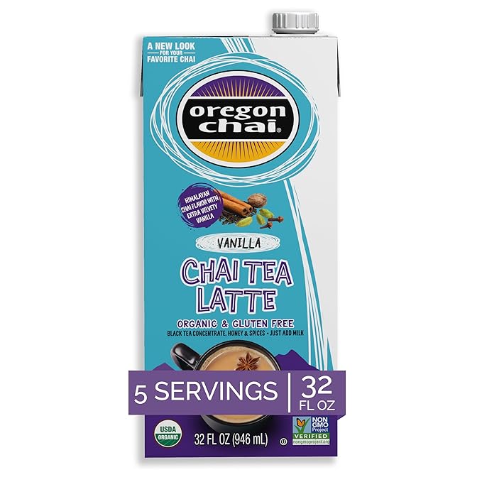 Oregon Chai Vanilla Chai Concentrate, 32 Fluid Ounces (Pack of 1)