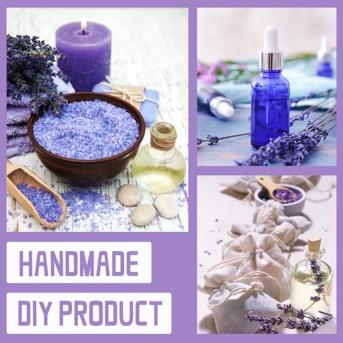 Olvvla - Dried Lavender Flowers - 5oz/142g - Fragrant Food-Grade Lavender Buds - Perfect for Tea, Baking, Lemonade, Relaxing, Sleeping Well