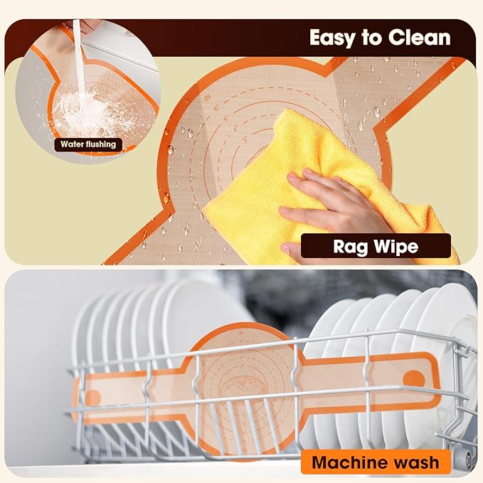 Dizywiee Silicone Bread Sling for Dutch Oven, 3-Pack Non-Stick & Easy to Clean Bread Baking Mat Set, Reusable Bread Sling with Long Handle to Transfer Sourdough, 01.3Pack Black+Orange+Red