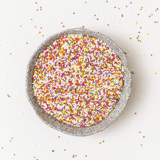 Color Kitchen Nonpareil Confetti Sprinkles Natural Ingredients Baking Cake Decorations, Ice Cream, Cookie, Artificial Dye-free, Plant-Based Colors, Gluten-Free, Non-GMO, No Hydrogenated Oils, Soy-Free, Kosher, 2 LB
