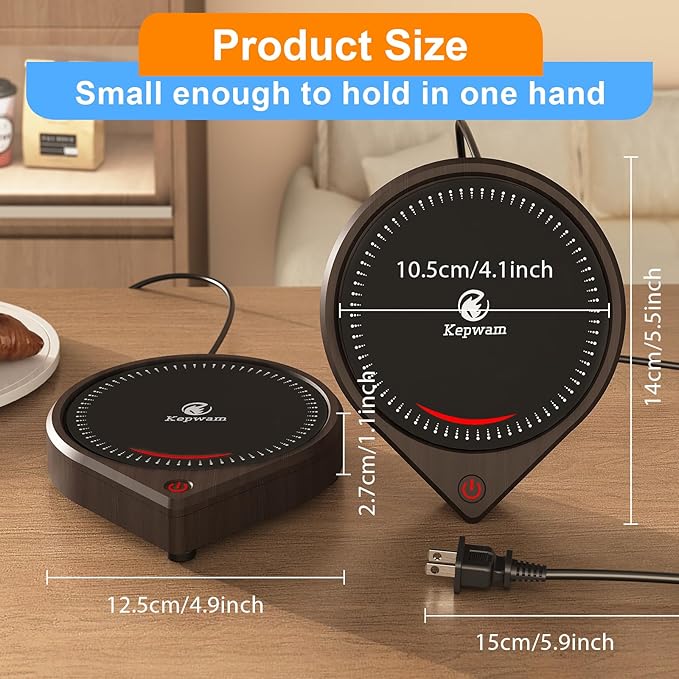 Coffee Mug Warmer for Desk, Smart Coffee Warmer with Touch Tech & Light, Coffee Cup Warmer with Gravity Sensor & Auto Shut Off, Candle Warmer Plate - Ideal Gifts for Dad and Mom