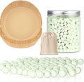1 Pack Light Green 2 lb Pie Weights for Baking Crust Ceramic Weights Blind Baking Beads with 50 Pcs Disposable Parchment Paper Pie Liner Fit 8,9,10 Inch Dish