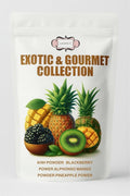 Confect Exotic & Gourmet Collection – 4 x 1.76 Oz Fruit Powder Pack | Kiwi, Blackberry, Mango Alphonso & Pineapple | For Pastries, Sorbets & Cocktails | Vegan, No Sugar – 7 Oz