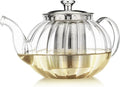 Teabloom Vienna Glass Teapot – Stain-Free Heatproof Glass – Stovetop Safe – Removable Stainless Steel Infuser – Perfect for Loose Leaf Tea – 37 oz. / 1100 ml (3-4 Cups)