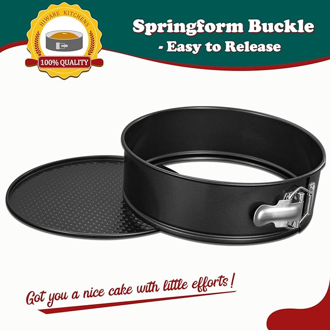 Hiware 6 Inch Non-stick Springform Pan with Removable Bottom - Leakproof Cheesecake Pan, Compatible with 3 Qt Instant Pot