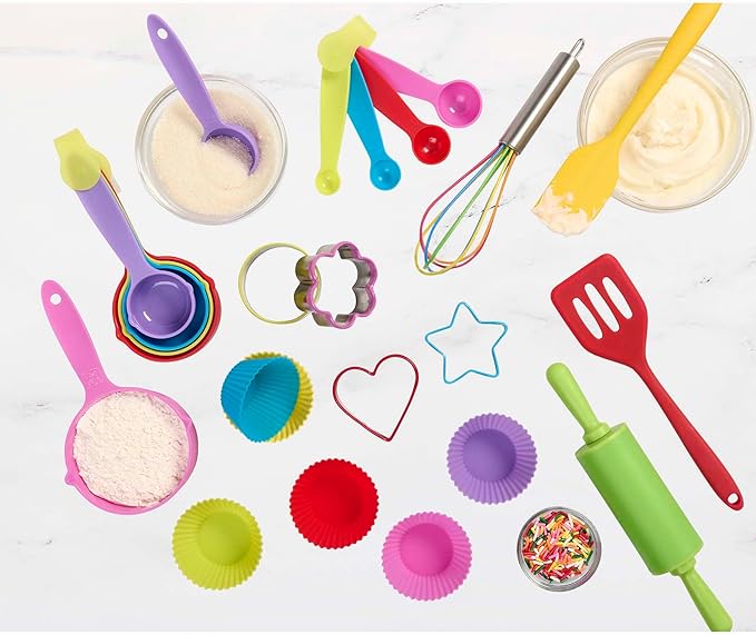Mrs. Anderson’s Baking Kids Baking Set, Food Safe, Professional Materials, 24-Piece Set