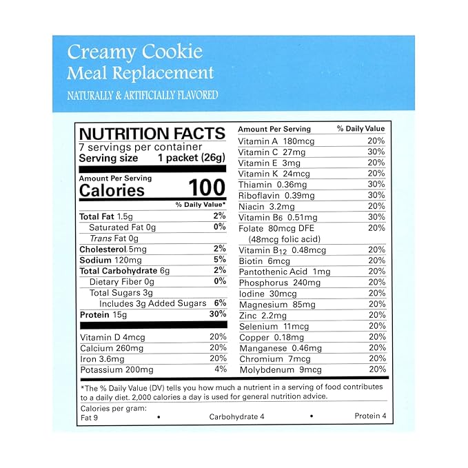 Nutmeg State Nutrition - Pudding or Shake, Low Calories, 15g Protein, Low Fat, 7 Servings Per Box (Creamy Cookie)