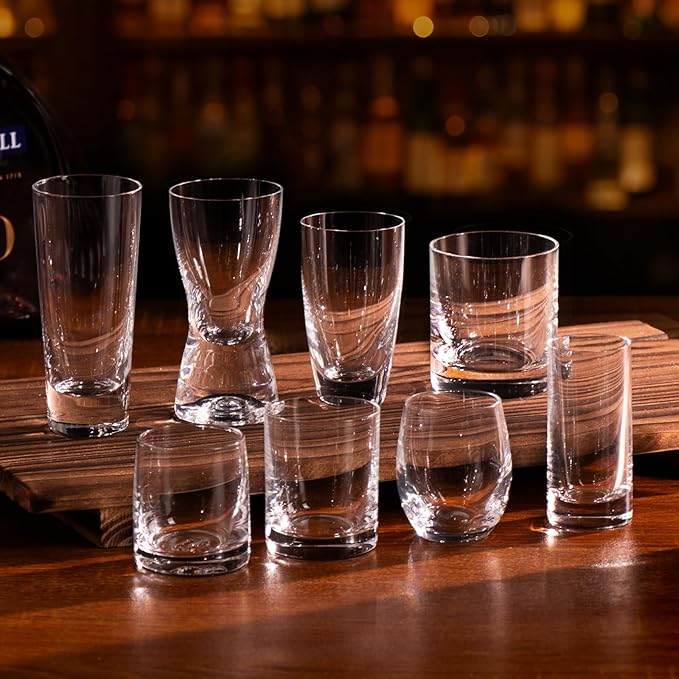 KAMMAK Shot Glasses Set of 2, 40ml/1.35oz Clear Espresso Shot Glass with Heavy Base for Bar Restaurants Home, Small Whiskey Shot Glass for Vodka, Whiskey, Tequila, Spirits & Liquors