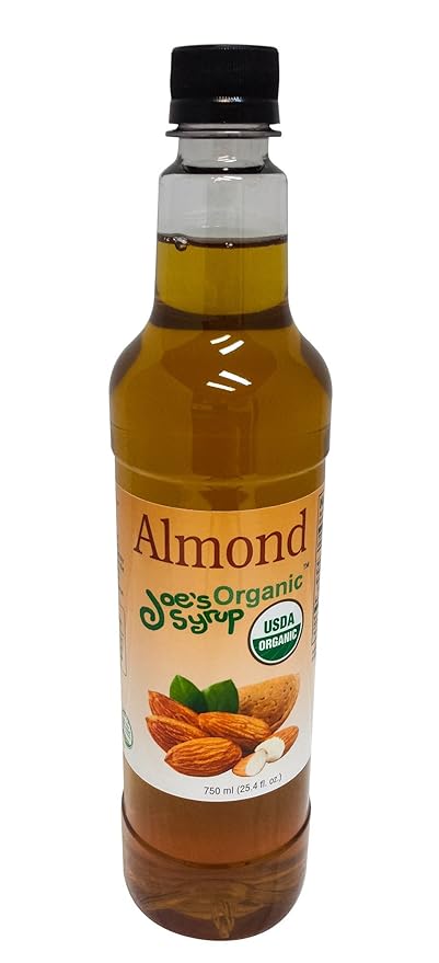 Joe’s Syrup Organic Flavored Syrup, Organic Almond, 750 ml