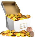 The Dreidel Company Chocolate Candy Milk Chocolate Coins, Hanukkah Gelt, Gold Coins, Made with Belgian Chocolate (1820-Pack)