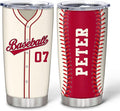 Hyturtle Personalized Baseball Tumbler Baseball Players Design Stainless Steel Double Walled Vacuum Insulated Tumblers 20oz30oz Coffee Travel Mug Cup Christmas Gift For Men Boys Friends Dad Sports Fan