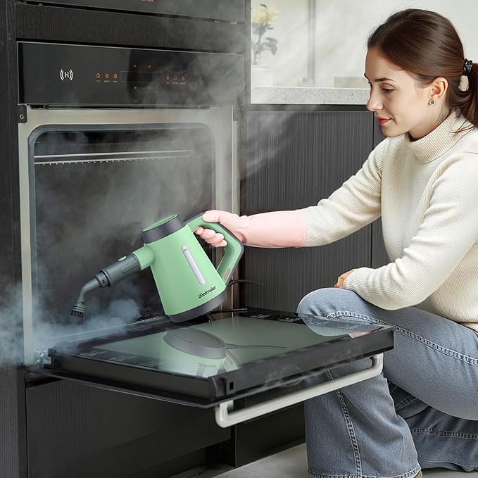Handheld Pressurized Steam Cleaner - 15s Quick Start, Multi-Functional for Home, Kitchen, Bathroom, 8 Attachments, Chemical-Free, Safe & Efficient Cleaning Solution