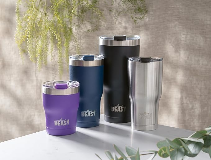 Beast 40 oz Tumbler Stainless Steel Vacuum Insulated Coffee Ice Cup Double Wall Travel Flask (Navy Blue)