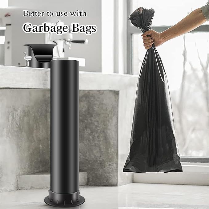 Espresso Coffee Knock Box for Barista Commercial Knock Box for Espresso Coffee Grounds Floor Standing Knock Box with Garbage Bags and Towels