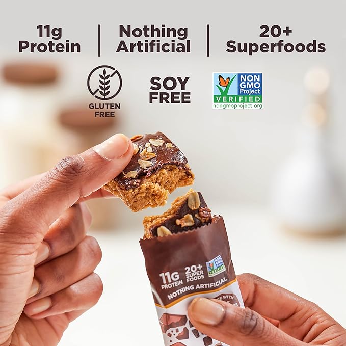 Perfect Bar Choco Crisp, Dark Chocolate Nut Butter Protein Bar, Protein Snack, Gluten Free, Soy Free, Non GMO, No Sugar Alcohols, 1.9 Ounce Bar, 10 Count