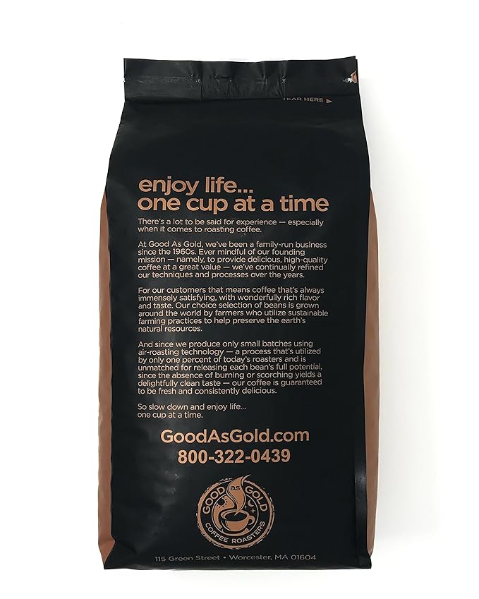 Sumatra Mandheling Dark Roast Coffee Beans (Grade 1), 5 Pound Whole Bean - Good As Gold Coffee Roasters