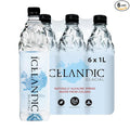 Icelandic Glacial Natural Spring Alkaline Water Liter Count, 1 Litre, 202.8 Fl Oz, (Pack of 6)