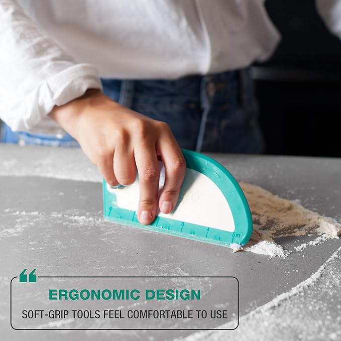 Artisan Bread Whisk and Bench Scraper Duo - Essential Dough Mixer Tools - Sourdough Bread Baking Supplies
