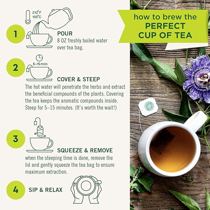 Traditional Medicinals Tea, Organic Nighty Night, Relax & Get a Good Night's Sleep, Includes Spearmint 96 Tea Bags (6 Pack)