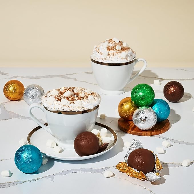BomBombs, Hot Chocolate Bombs, Includes Fudge Brownie, Caramel, S’Mores, Cookies & Cream, and Peppermint Cocoa Bombs Filled with Marshmallows, Set of 24