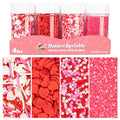 Twisweet Heart Sprinkles for Cake Decorating 12oz, Edible Red Pink and White Nonpareils Sprinkles Mix, Assorted Styles Heart Sprinkles Candy, Cupcake Topper Cookie Ice Cream Cake Decorations, Valentine Mother's Day Birthday Wedding Party Supplies