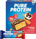 Pure Protein Bars, High Protein, Nutritious Snacks to Support Energy, Low Sugar, Gluten Free, Sundae Cone, 1.76oz, 12 Count (Packaging May Vary)