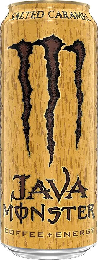 Monster Energy Java Monster Salted Caramel, Coffee + Energy Drink, 15 Fl Oz (Pack of 12)