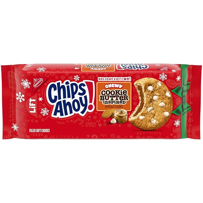 CHIPS AHOY! Chewy Cookie Butter-Inspired Cookies, Limited Edition Holiday Treats, 9.9 oz