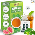 LeafLea Guava Leaf Tea, 80 Fresh-Sealed Tea Bags, Herbal Tea Made from Natural Guava Leaves (Hojas de Guayaba), Digestive Support & Immune Balance, Caffeine-Free, Sugar-Free, Pack of 2