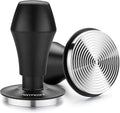 Normcore 58.5mm Espresso Coffee Tamper V4 - Spring Loaded Tamper With Stainless Steel Ripple Base - 15lb / 25lb / 30lbs Replacement Springs - Anodized Aluminum Handle and Stand